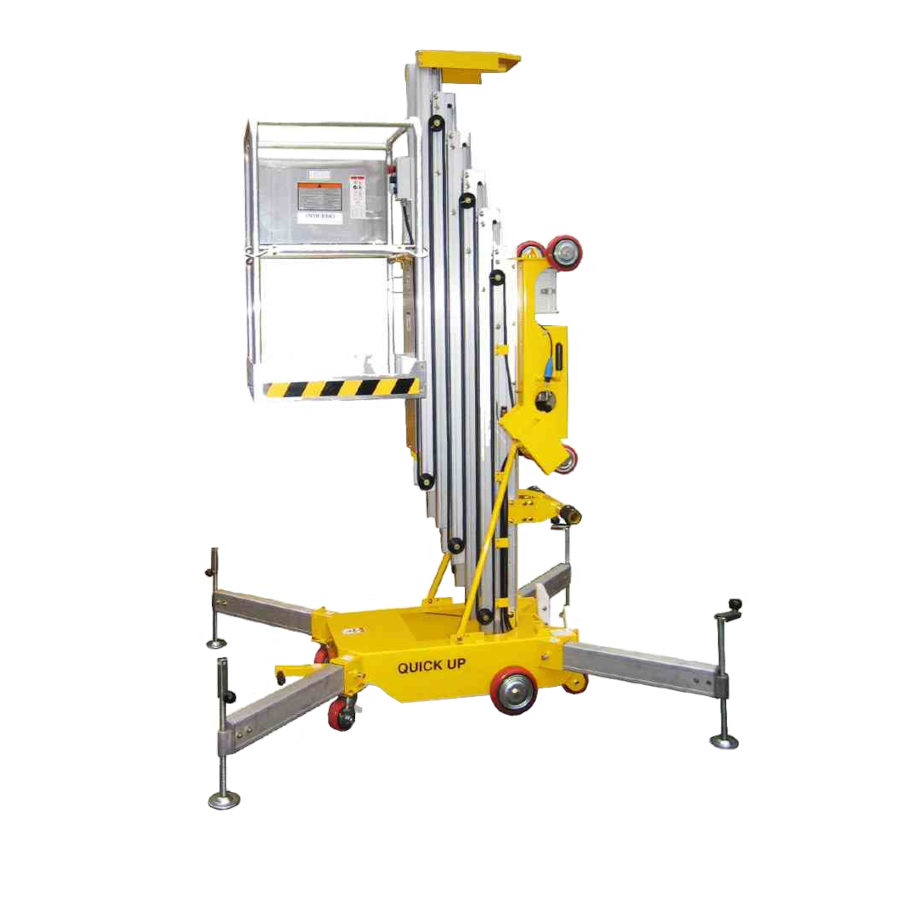 Image shows the Quick Up 12 vertical lift for hire or rent from AAH Australia