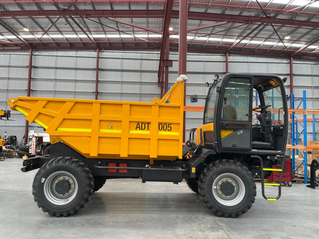 Dieci 4x4 dump compact dump truck in a warehouse for an infrastructure tunnelling project in Australia
