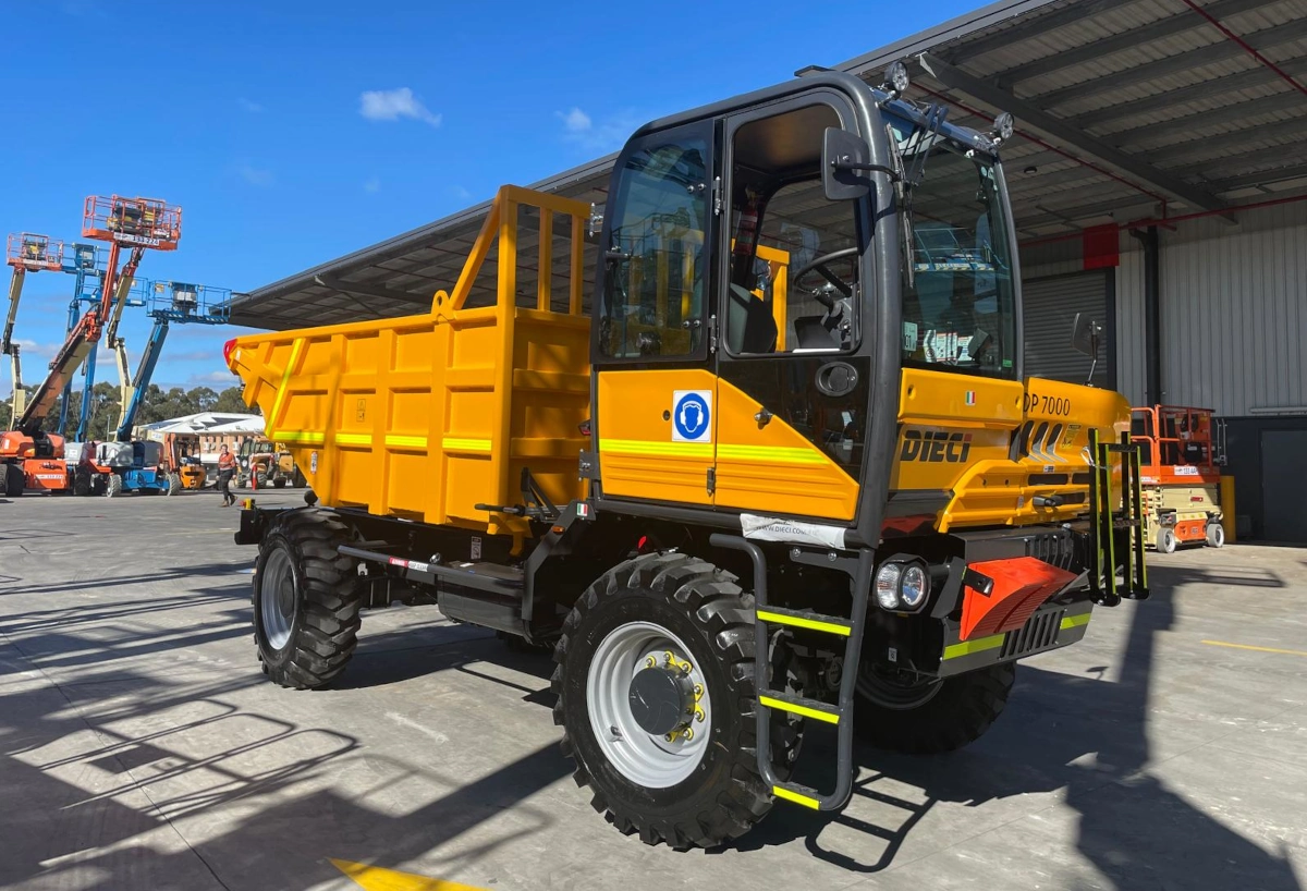 A Dieci 4x4 dump truck for hire from AAH